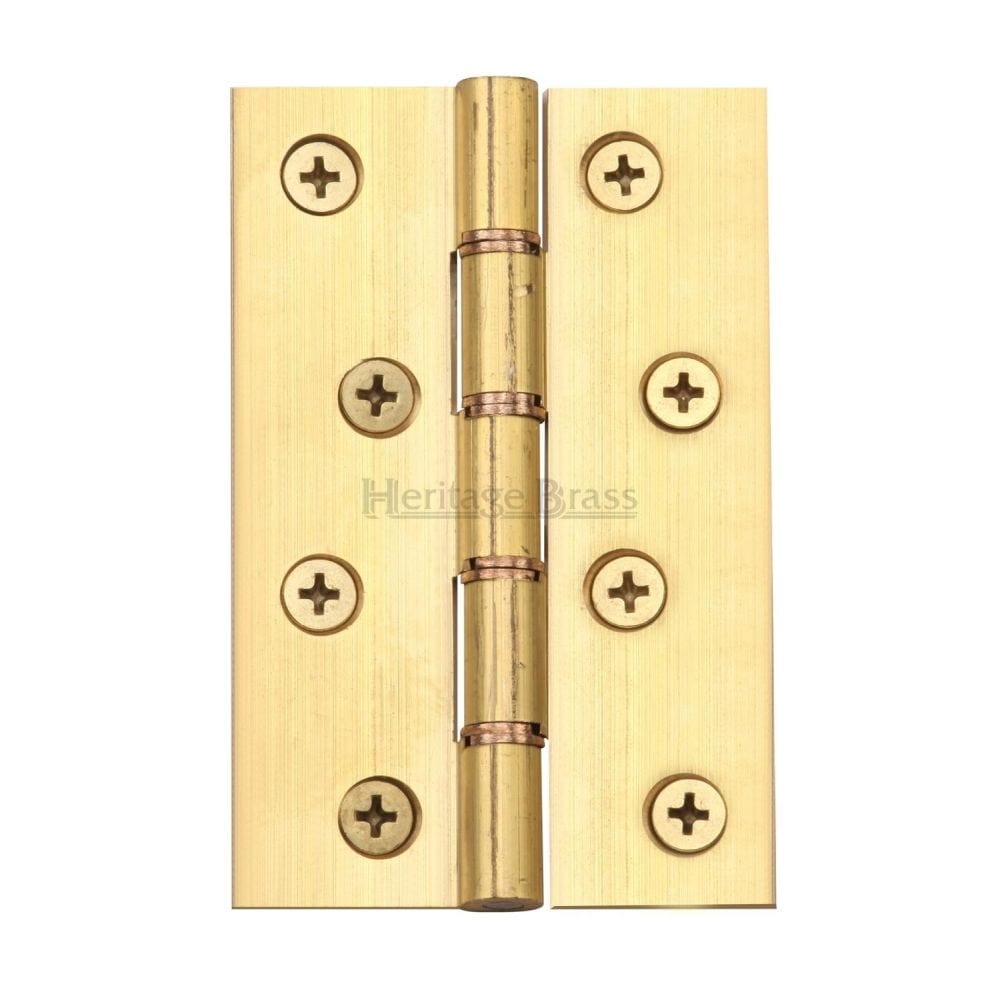 Heritage Brass Hinges Natural Brass / Washered Hinges / 4" x (102mm) Heritage Brass - Hinge Brass with Phosphor Washers 4" x 2 5/8" Natural Brass Fin