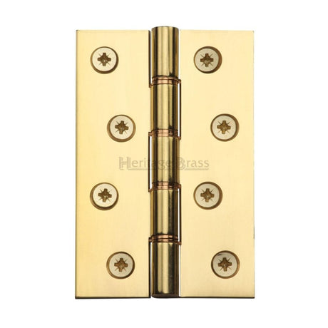Heritage Brass Hinges Polished Brass / Washered Hinges / 4" x (102mm) Heritage Brass - Hinge Brass with Phosphor Washers 4" x 2 5/8" Polished Brass Finish
