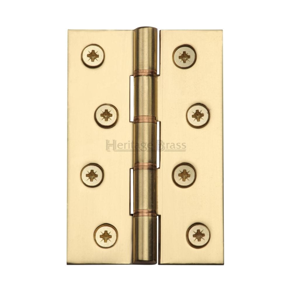Heritage Brass Hinges Polished Brass / Washered Hinges / 4" x (102mm) Heritage Brass - Hinge Brass with Phosphor Washers 4" x 2 5/8" Polished Brass Finish
