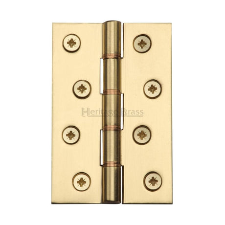 Heritage Brass Hinges Polished Brass / Washered Hinges / 4" x (102mm) Heritage Brass - Hinge Brass with Phosphor Washers 4" x 2 5/8" Polished Brass Finish