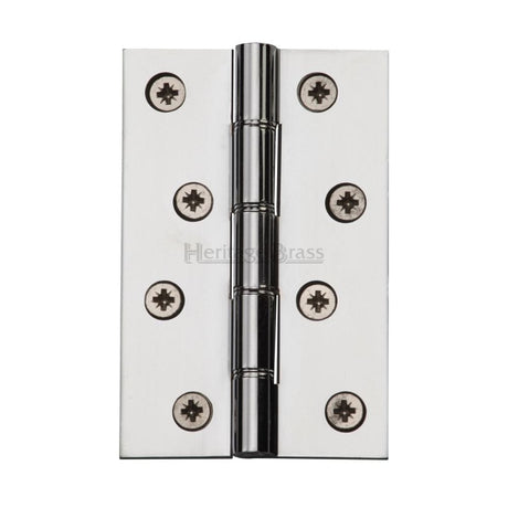 Heritage Brass Hinges Polished Chrome / Washered Hinges / 4" x (102mm) Heritage Brass - Hinge Brass with Phosphor Washers 4" x 2 5/8" Polished Chrome Finis