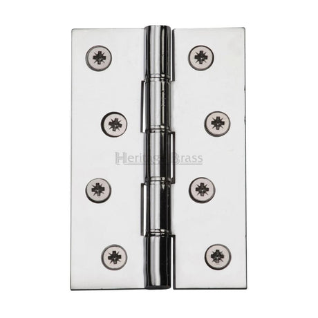 Heritage Brass Hinges Polished Chrome / Washered Hinges / 4" x (102mm) Heritage Brass - Hinge Brass with Phosphor Washers 4" x 2 5/8" Polished Chrome Finis