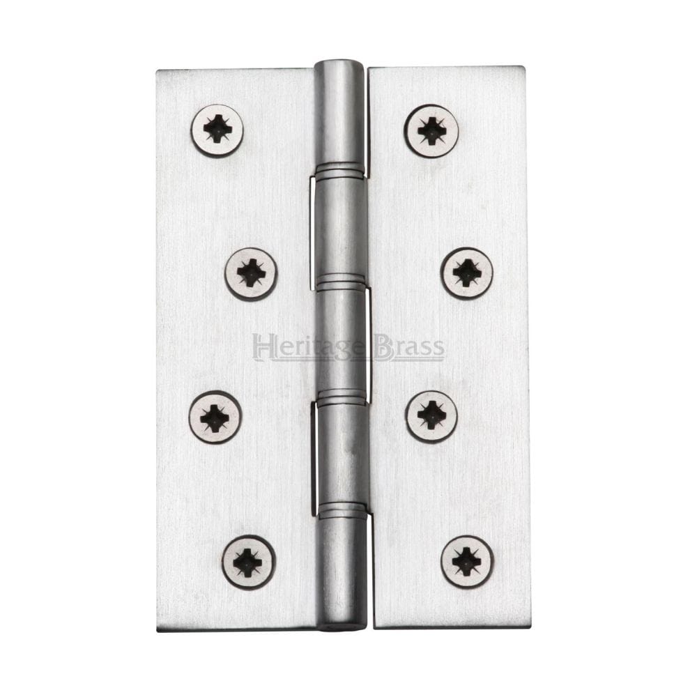 Heritage Brass Hinges Satin Chrome / Washered Hinges / 4" x (102mm) Heritage Brass - Hinge Brass with Phosphor Washers 4" x 2 5/8" Satin Chrome Finis
