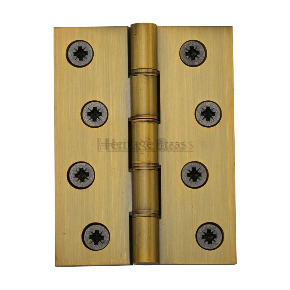 Heritage Brass Hinges Antique Brass / Washered Hinges / 4" x (102mm) Heritage Brass - Hinge Brass with Phosphor Washers 4" x 3" Antique Brass Finish