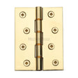 Heritage Brass Hinges Polished Brass / Washered Hinges / 4" x (102mm) Heritage Brass - Hinge Brass with Phosphor Washers 4" x 3" Polished Brass Finish