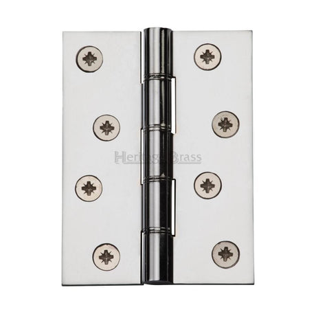 Heritage Brass Hinges Polished Chrome / Washered Hinges / 4" x (102mm) Heritage Brass - Hinge Brass with Phosphor Washers 4" x 3" Polished Chrome Finish