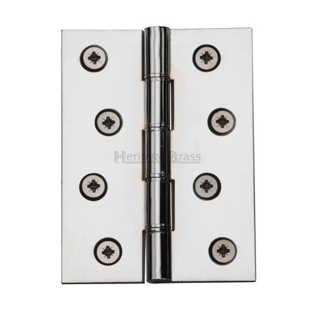 Heritage Brass Hinges Polished Chrome / Washered Hinges / 4" x (102mm) Heritage Brass - Hinge Brass with Phosphor Washers 4" x 3" Polished Chrome Finish