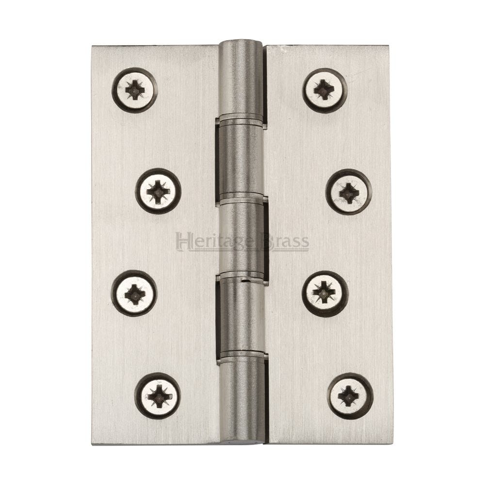 Heritage Brass Hinges Satin Nickel / Washered Hinges / 4" x (102mm) Heritage Brass - Hinge Brass with Phosphor Washers 4" x 3" Satin Nickel Finish