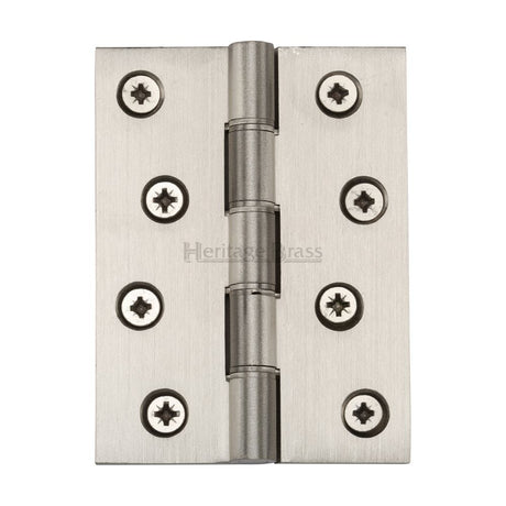 Heritage Brass Hinges Satin Nickel / Washered Hinges / 4" x (102mm) Heritage Brass - Hinge Brass with Phosphor Washers 4" x 3" Satin Nickel Finish