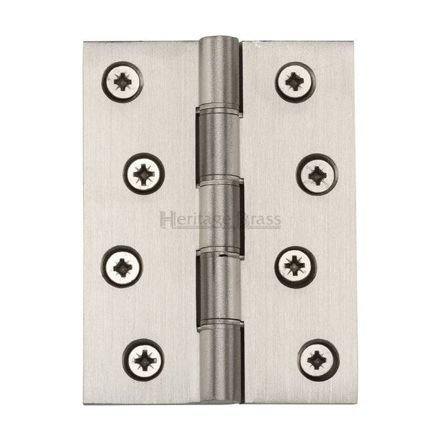 Heritage Brass Hinges Satin Nickel / Washered Hinges / 4" x (102mm) Heritage Brass - Hinge Brass with Phosphor Washers 4" x 3" Satin Nickel Finish