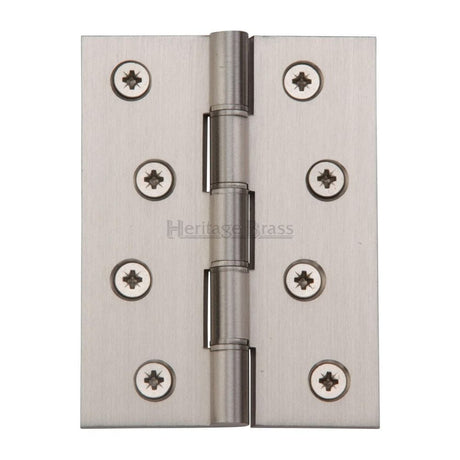 Heritage Brass Hinges Satin Nickel / Washered Hinges / 4" x (102mm) Heritage Brass - Hinge Brass with Phosphor Washers 4" x 3" Satin Nickel Finish