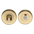 Heritage Brass Door Furniture Satin Brass / Yes Heritage Brass - Indicator Turn & Release for Bathroom Doors Satin Brass finish