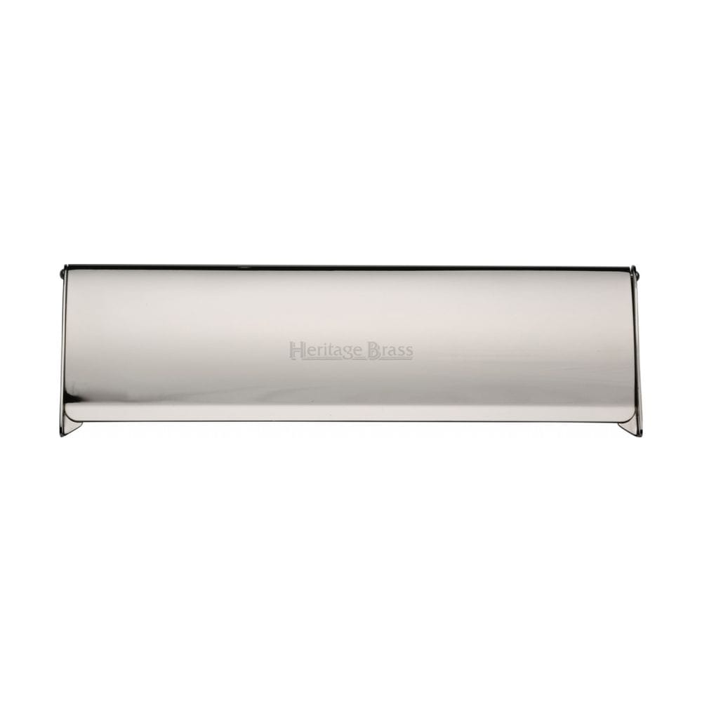 Heritage Brass Door Furniture Polished Nickel / Interior Letter Flap / 280 x 83mm (11" x 3 3/4") Heritage Brass - Interior Letterflap 11" x 3 3/4"Polished Nickel Finish