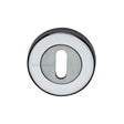 Heritage Brass Door Furniture Apollo Dual Finish,Satin Chrome/Polished Chrome / Mortice Key Profile Escutcheons Heritage Brass - Key Escutcheon Apollo Finish