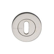 Heritage Brass Door Furniture Polished Nickel / Mortice Key Profile Escutcheons Heritage Brass - Key Escutcheon Polished Nickel Finish