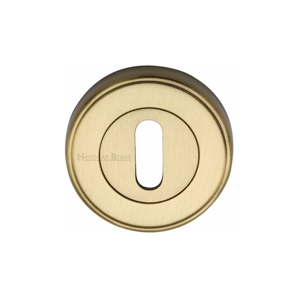Heritage Brass Door Furniture Satin Brass / Mortice Key Profile Escutcheons Heritage Brass - Key Escutcheon Satin Brass Finish
