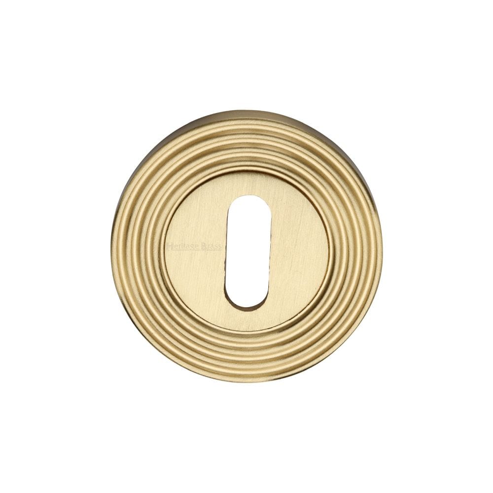 Heritage Brass Door Furniture Satin Brass / Mortice Key Profile Escutcheons Heritage Brass - Key Escutcheon Satin Brass Finish