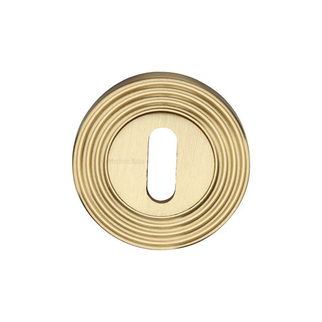 Heritage Brass Door Furniture Satin Brass / Mortice Key Profile Escutcheons Heritage Brass - Key Escutcheon Satin Brass Finish
