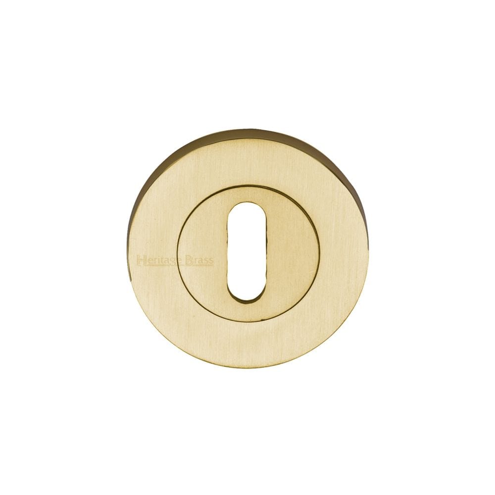 Heritage Brass Door Furniture Satin Brass / Mortice Key Profile Escutcheons Heritage Brass - Key Escutcheon Satin Brass Finish