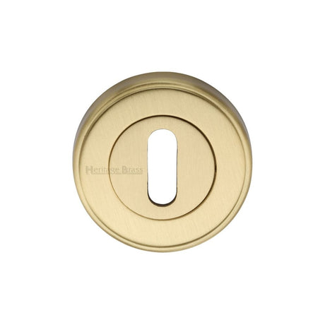 Heritage Brass Door Furniture Satin Brass / Mortice Key Profile Escutcheons Heritage Brass - Key Escutcheon Satin Brass Finish