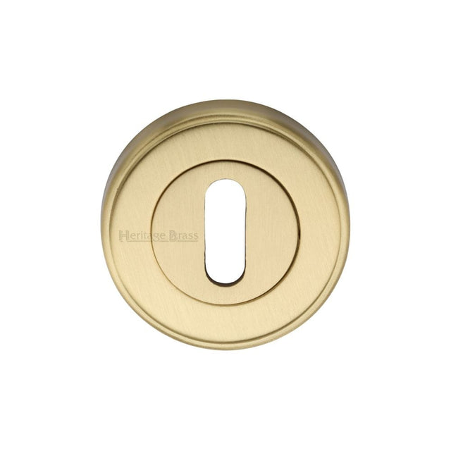 Heritage Brass Door Furniture Satin Brass / Mortice Key Profile Escutcheons Heritage Brass - Key Escutcheon Satin Brass Finish
