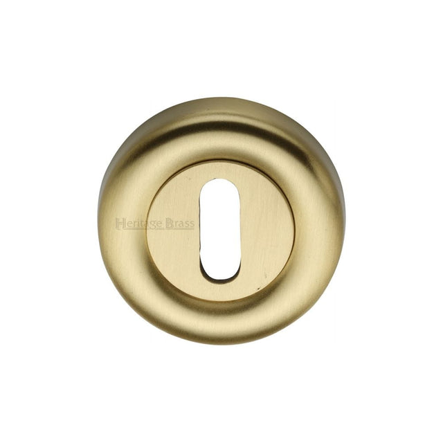 Heritage Brass Door Furniture Satin Brass / Mortice Key Profile Escutcheons Heritage Brass - Key Escutcheon Satin Brass Finish