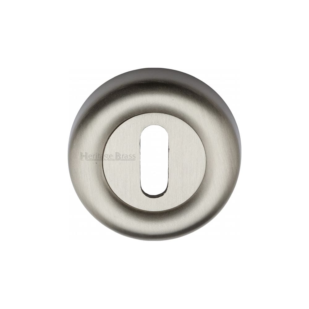 Heritage Brass Door Furniture Satin Nickel / Mortice Key Profile Escutcheons Heritage Brass - Key Escutcheon Satin Nickel Finish