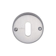 Heritage Brass Door Furniture Satin Chrome / Mortice Key Profile Escutcheons Heritage Brass - Keyhole Escutcheon Satin Chrome Finish