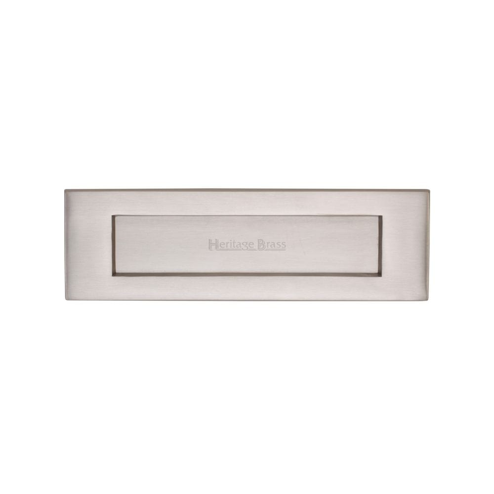 Heritage Brass Door Furniture Satin Nickel / Letter Plates / 254 x 79mm (10 x 3") Heritage Brass - Letterplate 10" x 3" Satin Nickel Finish