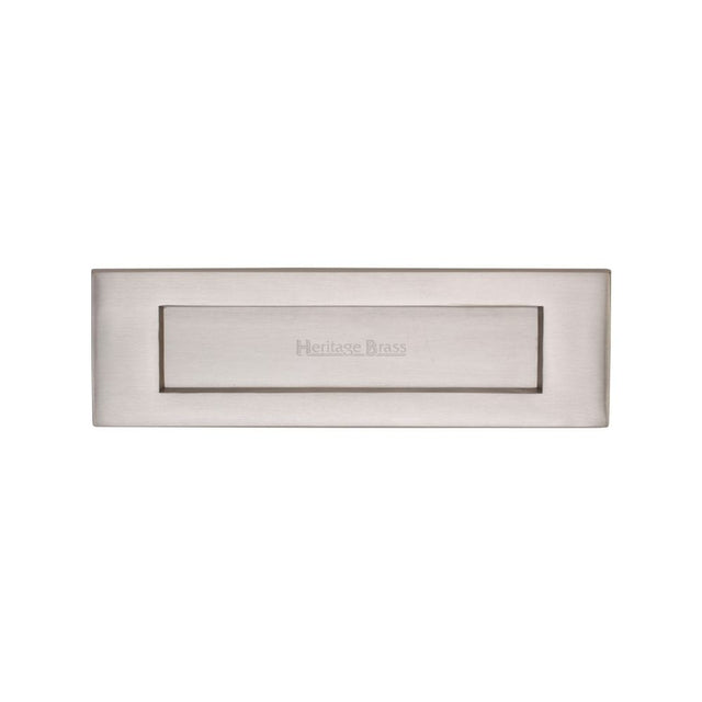 Heritage Brass Door Furniture Satin Nickel / Letter Plates / 254 x 79mm (10 x 3") Heritage Brass - Letterplate 10" x 3" Satin Nickel Finish