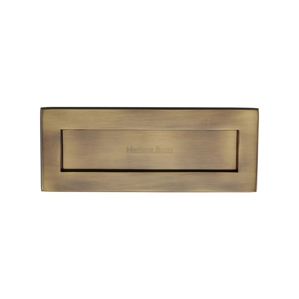 Heritage Brass Door Furniture Antique Brass / Letter Plates / 254 x 102mm (10 x 4") Heritage Brass - Letterplate 10" x 4" Antique Brass Finish