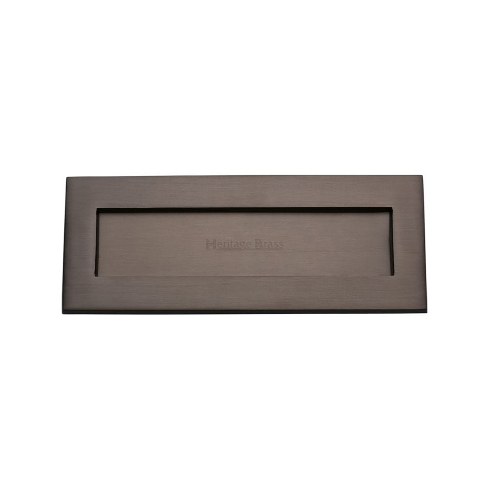 Heritage Brass Door Furniture Matt Bronze / Letter Plates / 254 x 102mm (10 x 4") Heritage Brass - Letterplate 10" x 4" Matt Bronze Finish