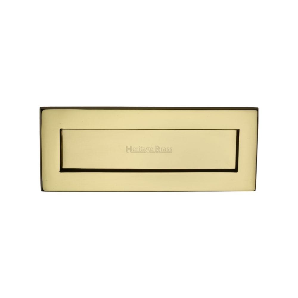 Heritage Brass Door Furniture Polished Brass / Letter Plates / 254 x 102mm (10 x 4") Heritage Brass - Letterplate 10" x 4" Polished Brass Finish