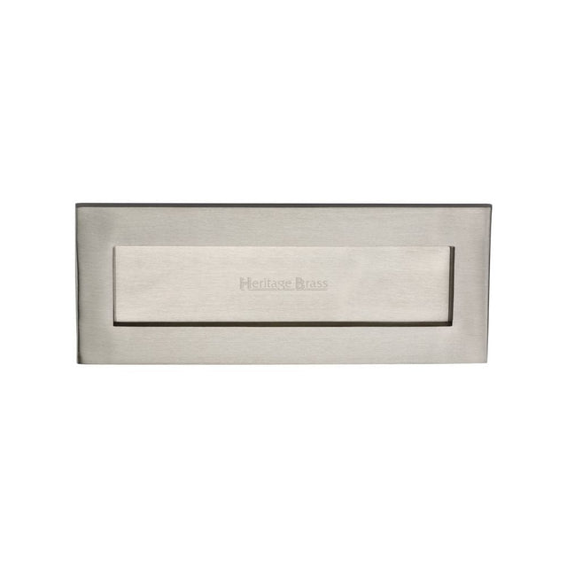 Heritage Brass Door Furniture Satin Nickel / Letter Plates / 254 x 102mm (10 x 4") Heritage Brass - Letterplate 10" x 4" Satin Nickel Finish