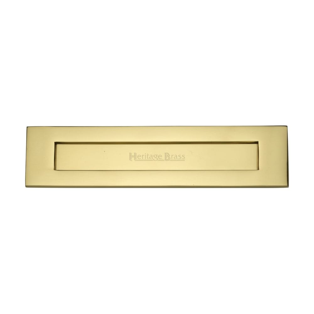 Heritage Brass Door Furniture Polished Brass / Letter Plates / 331 x 80mm (13" x 3") Heritage Brass - Letterplate 13" x 3" Polished Brass Finish