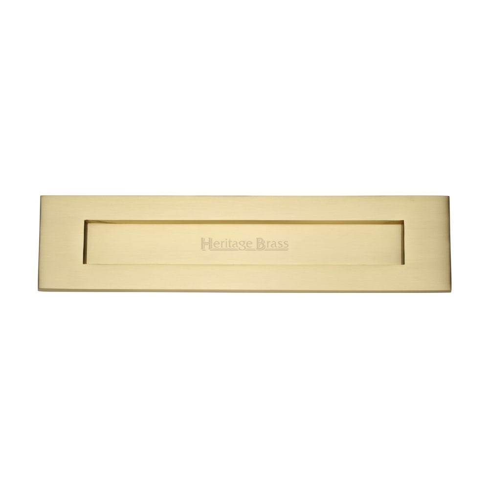 Heritage Brass Door Furniture Satin Brass / Letter Plates / 331 x 80mm (13" x 3") Heritage Brass - Letterplate 13" x 3" Satin Brass Finish