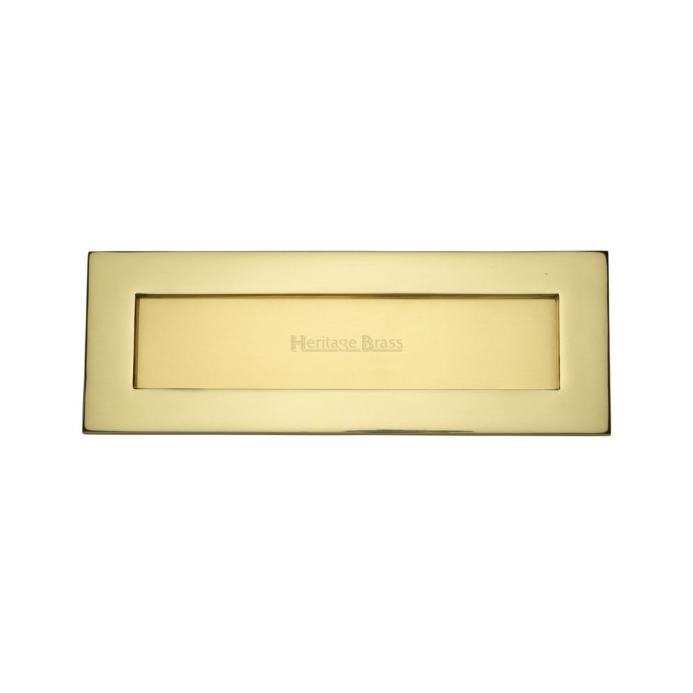 Heritage Brass Door Furniture Polished Brass / Letter Plates / 356 x 127mm (14" x 4 1/2") Heritage Brass - Letterplate 14" x 4 1/2" Polished Brass Finish