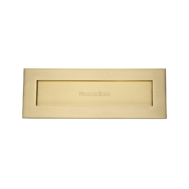 Heritage Brass Door Furniture Satin Brass / Letter Plates / 356 x 127mm (14" x 4 1/2") Heritage Brass - Letterplate 14" x 4 1/2" Satin Brass Finish