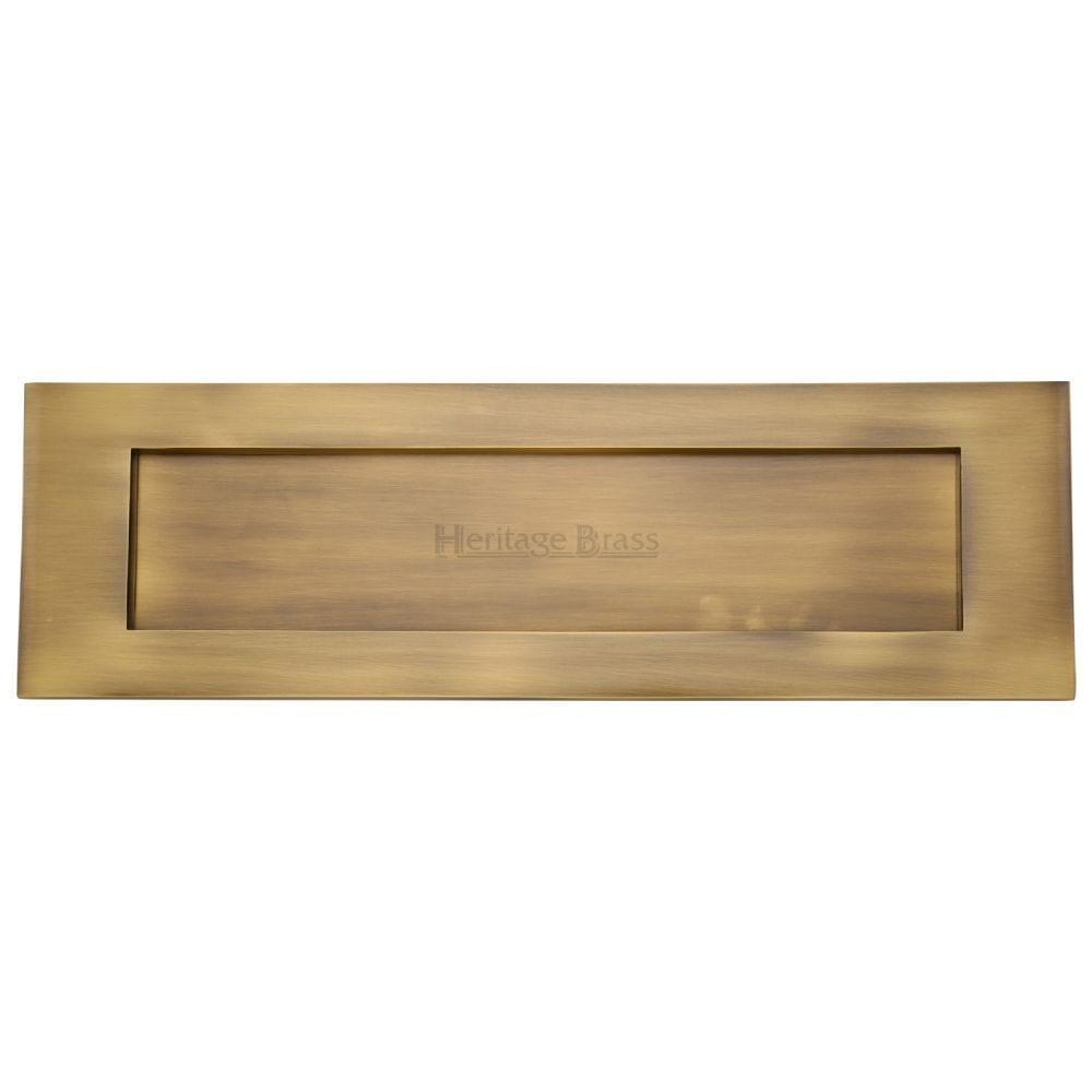 Heritage Brass Door Furniture Antique Brass / Letter Plates / 411 x 125mm (16" x 5") Heritage Brass - Letterplate 16" x 5" Antique Brass Finish