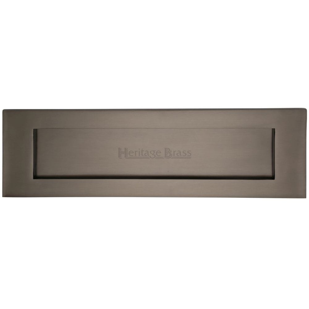 Heritage Brass Door Furniture Matt Bronze / Letter Plates / 411 x 125mm (16" x 5") Heritage Brass - Letterplate 16" x 5" Matt Bronze Finish