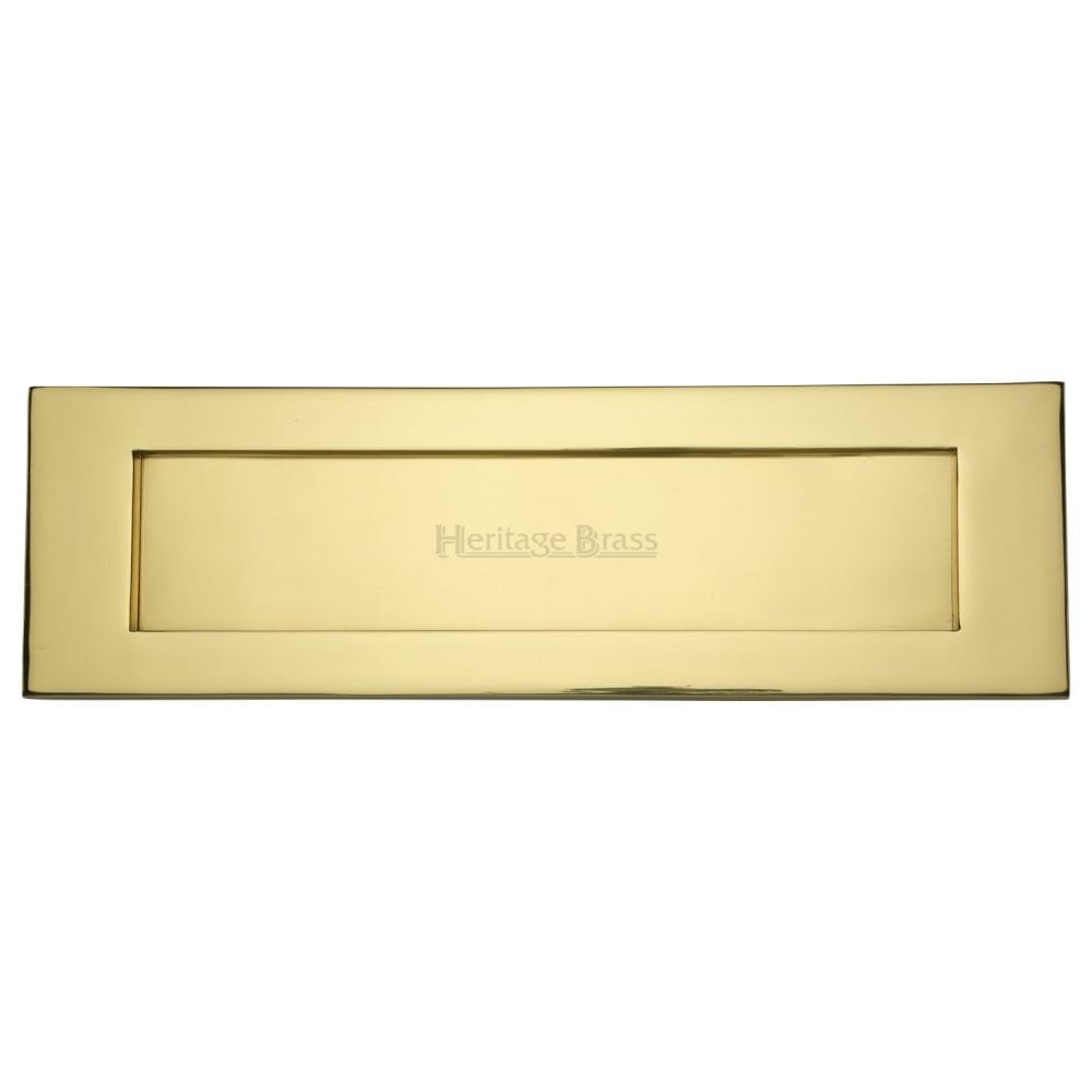 Heritage Brass Door Furniture Polished Brass / Letter Plates / 411 x 125mm (16" x 5") Heritage Brass - Letterplate 16" x 5" Polished Brass Finish