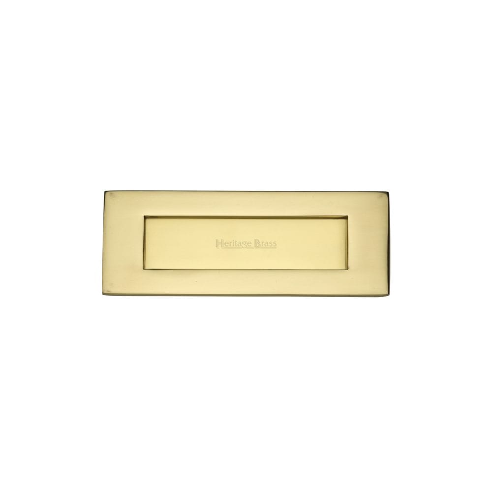 Heritage Brass Door Furniture Polished Brass / Letter Plates / 203 x 76mm (8" x 3") Heritage Brass - Letterplate 8" x 3" Polished Brass Finish