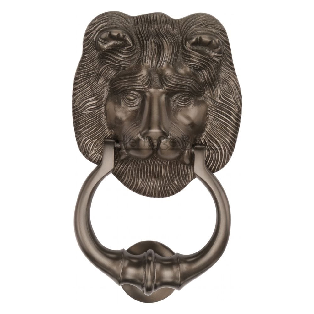 Heritage Brass Door Furniture Matt Bronze / Lion Door Knocker Heritage Brass - Lion Knocker Matt Bronze Finish