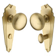 Heritage Brass Door Furniture Satin Brass / Bathroom Lock Handles Heritage Brass - Mortice Knob on Bathroom Plate Broadway Design Satin Brass finish