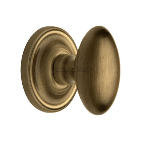 Heritage Brass Door Furniture Antique Brass / Mortice Knobs Heritage Brass - Mortice Knob on Rose Chelsea Design Antique Brass Finish