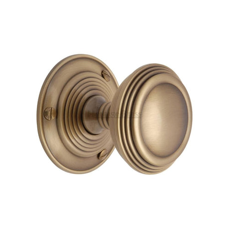 Heritage Brass Door Furniture Antique Brass / Mortice Knobs Heritage Brass - Mortice Knob on Rose Goodrich Design Antique Brass Finish