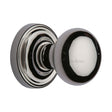 Heritage Brass Door Furniture Polished Nickel / Mortice Knobs Heritage Brass - Mortice Knob on Rose Hampstead Design Polished Nickel Finish