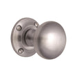 Heritage Brass Door Furniture Satin Chrome / Mortice Knobs Heritage Brass - Mortice Knob on Rose Victoria Design Satin Chrome Finish