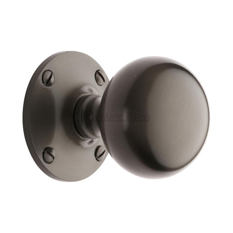 Heritage Brass Door Furniture Matt Bronze / Mortice Knobs Heritage Brass - Mortice Knob Westminster Design Matt Bronze Finish
