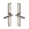 Heritage Brass Door Furniture Satin Nickel / Multi Point Lock Set / 92mm c/c Heritage Brass - Multi-Point Door Handle Lever Lock Bauhaus RH Design Satin Nicke